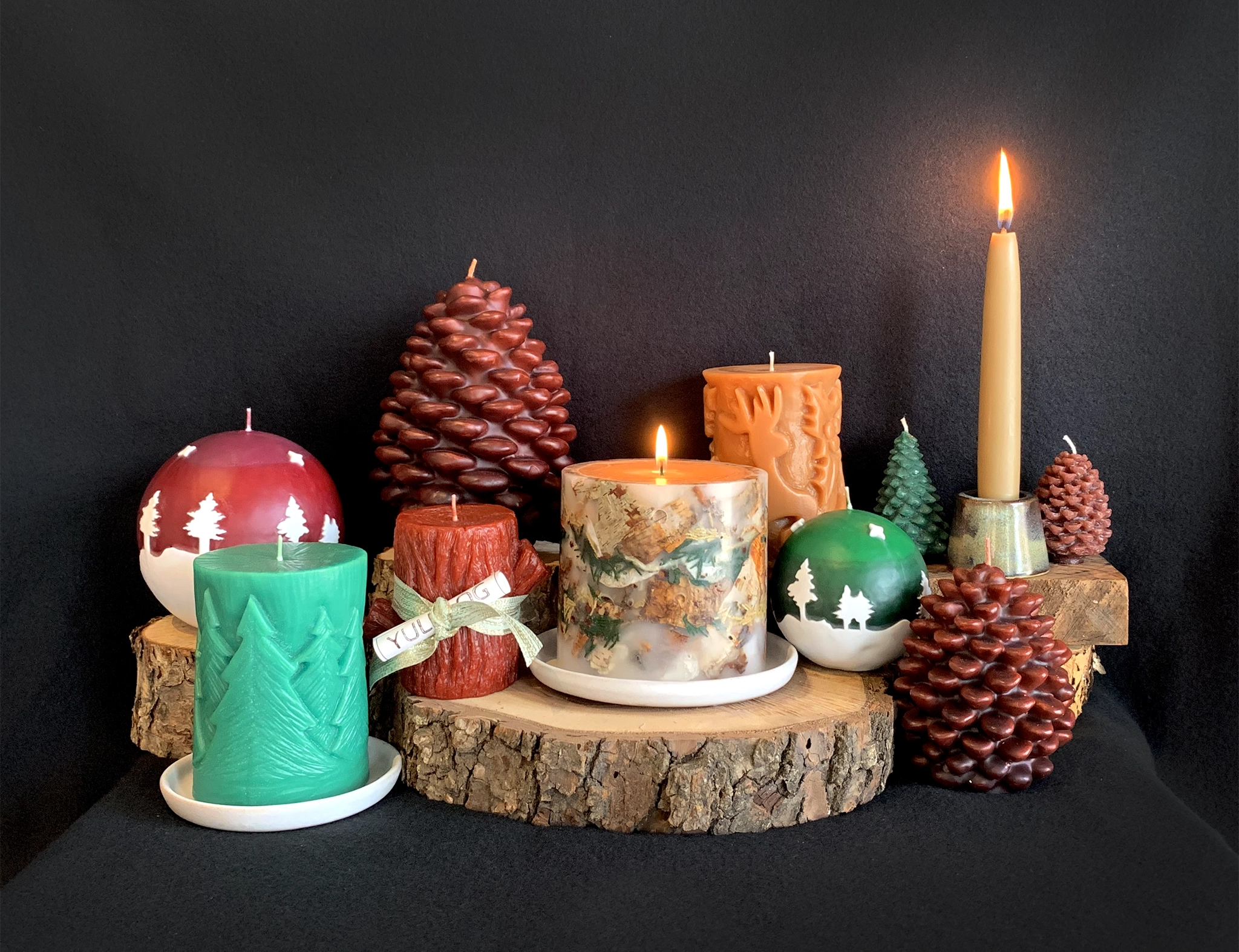 Christmas Holiday Candles - Assortment Image